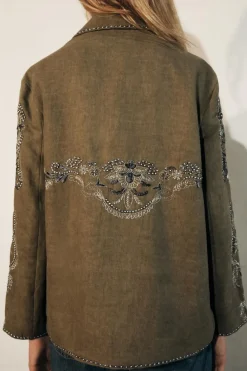 Clearance CHAQUETA BORDADOS CONTRASTE ZW COLLECTION Mujer Chaquetas / Cazadoras