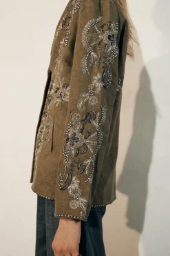 Clearance CHAQUETA BORDADOS CONTRASTE ZW COLLECTION Mujer Chaquetas / Cazadoras