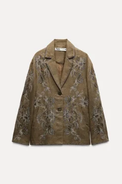 Clearance CHAQUETA BORDADOS CONTRASTE ZW COLLECTION Mujer Chaquetas / Cazadoras