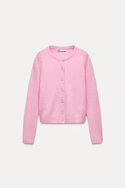 Fashion CHAQUETA BÁSICA 100% LANA Mujer Cárdigan / Jerséis|Punto