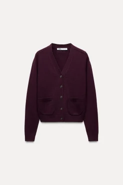 Best CHAQUETA BÁSICA 100% LANA Mujer Cárdigan / Jerséis|Punto