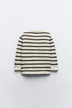 Fashion CHAQUETA BÁSICA RAYAS PUNTO Mujer Cárdigan / Jerséis|Punto