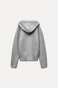 Best CHAQUETA CAPUCHA PUNTO Mujer Cárdigan / Jerséis|Punto