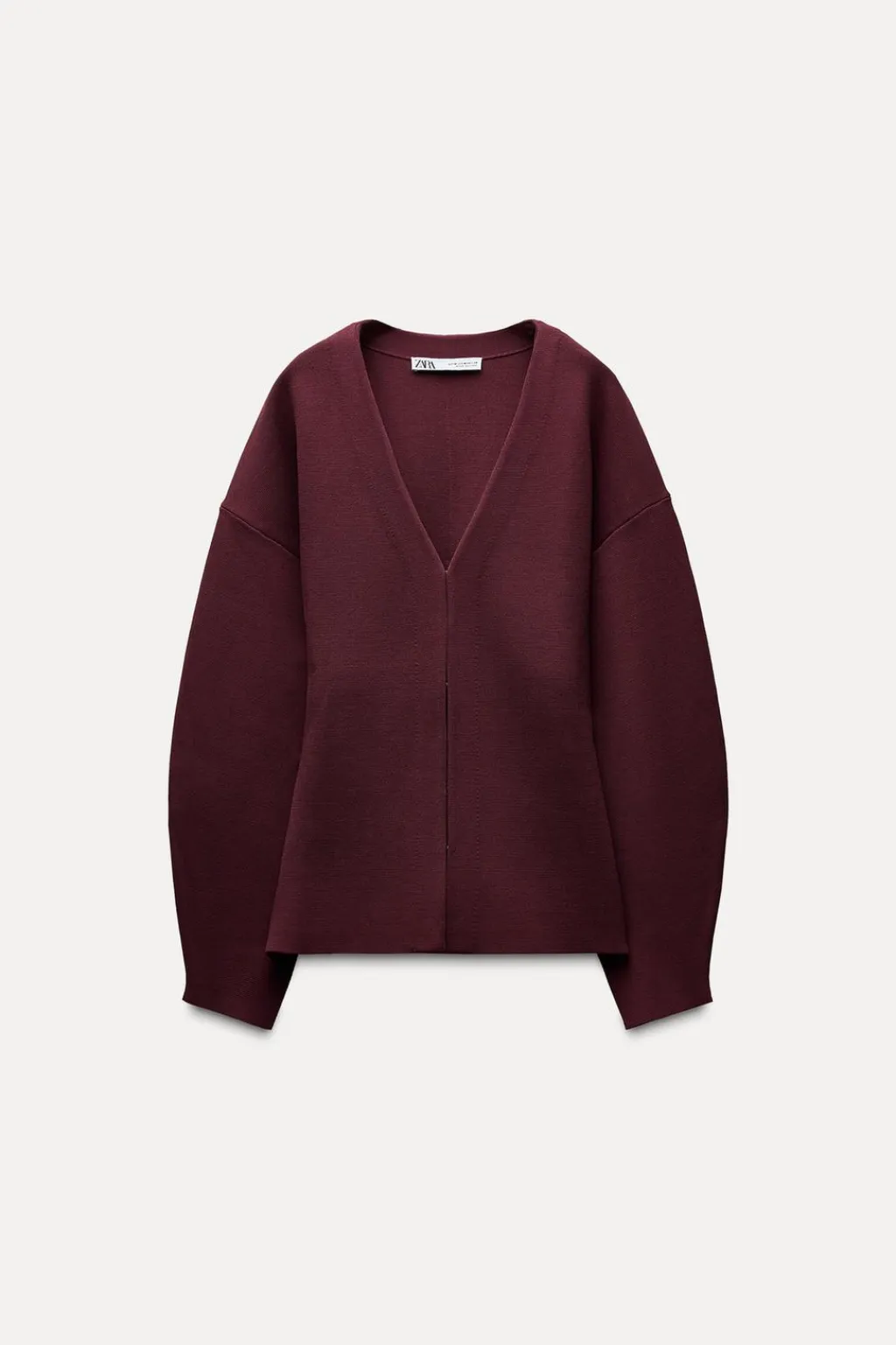 New CHAQUETA CINTURA ENTALLADA PUNTO LISO Mujer Cárdigan / Jerséis|Punto