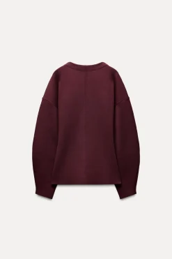 New CHAQUETA CINTURA ENTALLADA PUNTO LISO Mujer Cárdigan / Jerséis|Punto