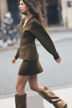 Best CHAQUETA CINTURA ENTALLADA PUNTO LISO Mujer Cárdigan / Jerséis|Punto