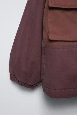 Niños ZARA 1½ - 6 Años·Abrigos|6 - 18 Meses·Abrigos / Buzos<CHAQUETA COMBINADA BOLSILLOS