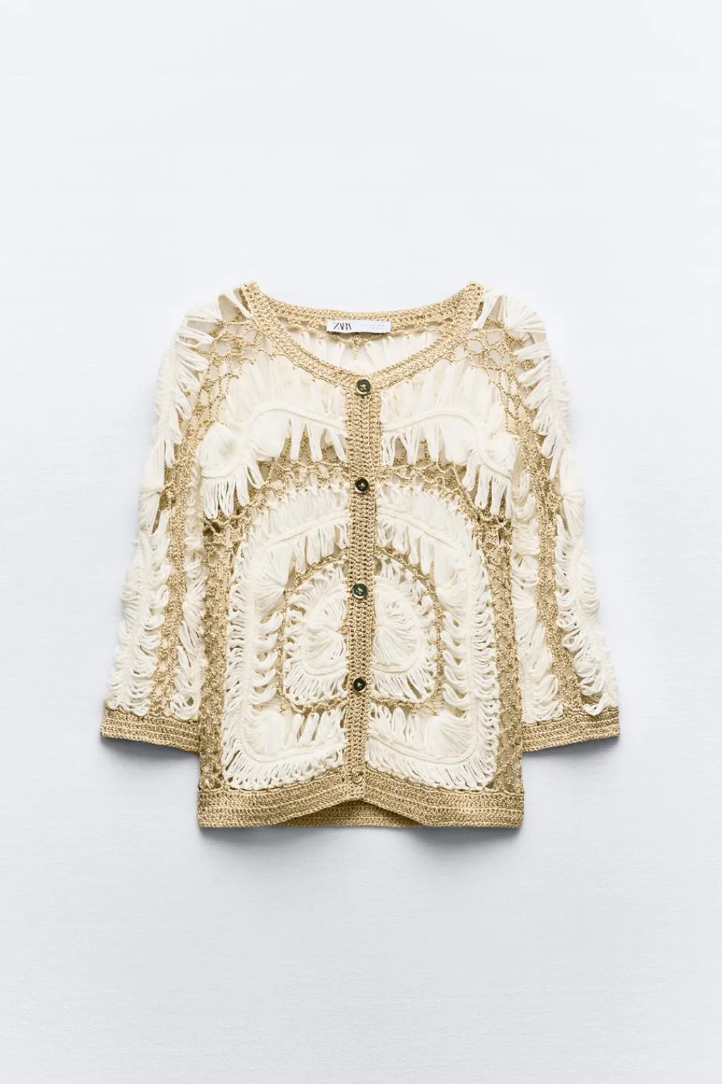 Clearance CHAQUETA COMBINADA CROCHET Mujer Cárdigan / Jerséis|Punto