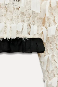 Sale CHAQUETA COMBINADA FLECOS Mujer Cárdigan / Jerséis|Punto