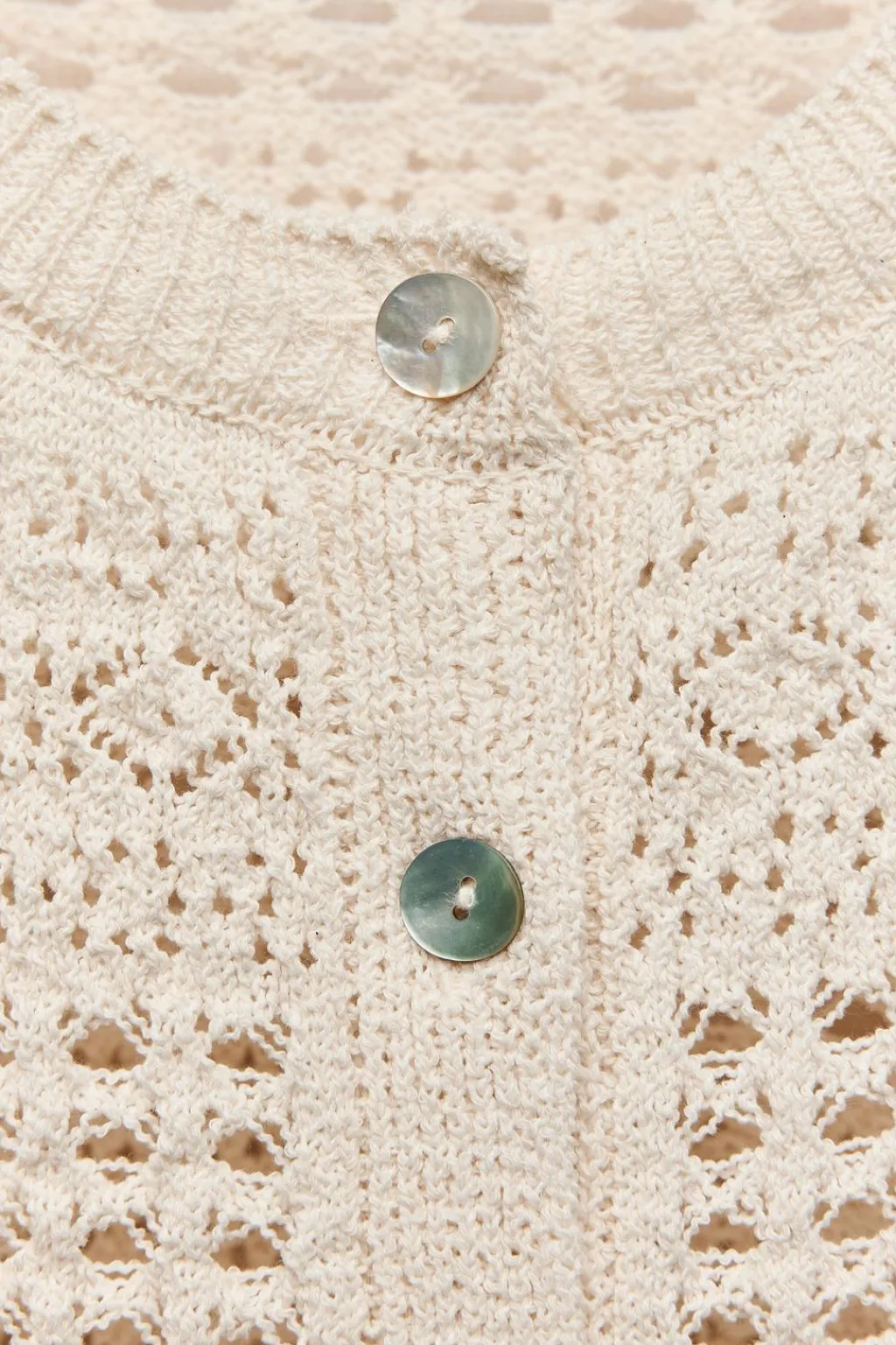 Hot CHAQUETA COMBINADA PUNTO POINTELLE Mujer Cárdigan / Jerséis|Punto