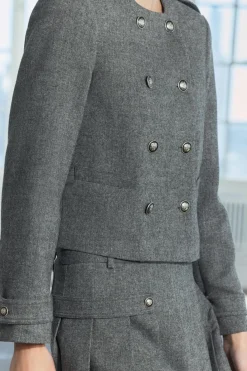 Online CHAQUETA CON LANA BOTONES ZW COLLECTION Mujer Blazers / Chalecos