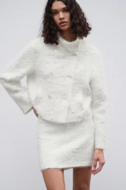 Best CHAQUETA CORTA CRUZADA ABALORIOS Mujer Chaquetas / Cazadoras