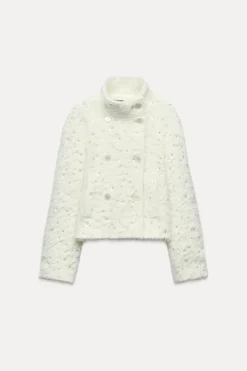 Best CHAQUETA CORTA CRUZADA ABALORIOS Mujer Chaquetas / Cazadoras