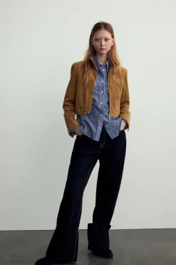 Hot CHAQUETA CROP 100% PIEL Mujer Chaquetas / Cazadoras