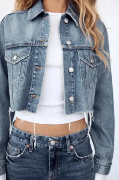 Hot CHAQUETA CROP DENIM TRF Mujer Chaquetas / Cazadoras
