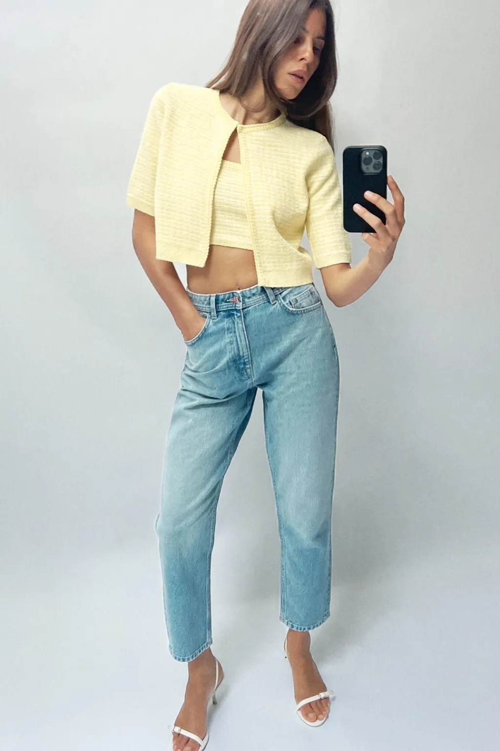 New CHAQUETA CROP PUNTO Mujer Cárdigan / Jerséis|Punto