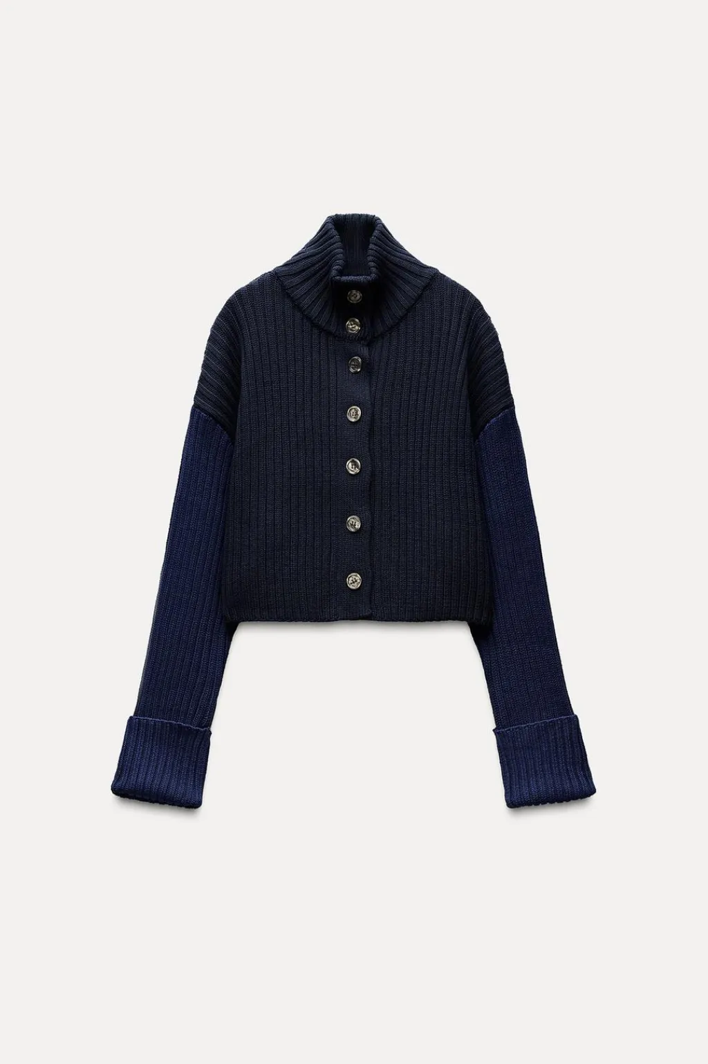 Hot CHAQUETA CROP PUNTO RIB Mujer Cárdigan / Jerséis|Punto