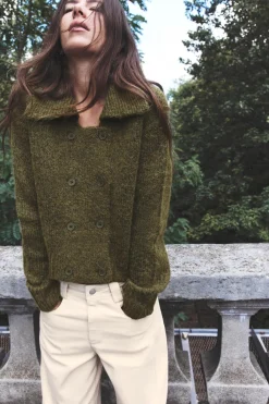 Discount CHAQUETA CRUZADA PUNTO Mujer Cárdigan / Jerséis|Punto