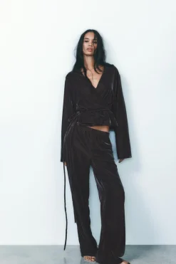 Clearance CHAQUETA CRUZADA TERCIOPELO Mujer Tops / Bodies