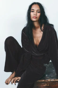 Clearance CHAQUETA CRUZADA TERCIOPELO Mujer Tops / Bodies