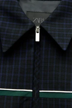 New CHAQUETA CUADROS BANDAS Mujer Chaquetas / Cazadoras