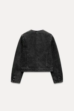 Outlet CHAQUETA DENIM BRILLOS ZW COLLECTION Mujer Chaquetas / Cazadoras
