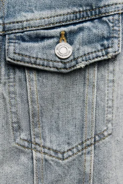 Best CHAQUETA DENIM LAVADA ZW COLLECTION Mujer Chaquetas / Cazadoras