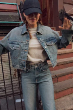 Fashion CHAQUETA DENIM TRF Mujer Chaquetas / Cazadoras