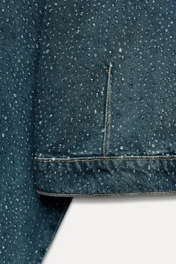 Online CHAQUETA DENIM TRF STRASS Mujer Chaquetas / Cazadoras