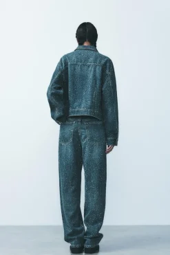 Online CHAQUETA DENIM TRF STRASS Mujer Chaquetas / Cazadoras