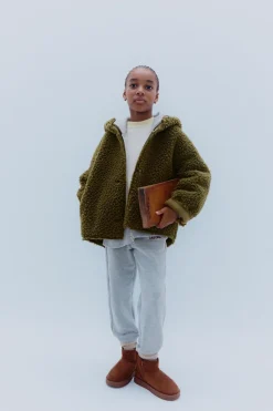 Niños ZARA 6 - 14 Años·Abrigos<CHAQUETA DOBLE FAZ BORREGUILLO