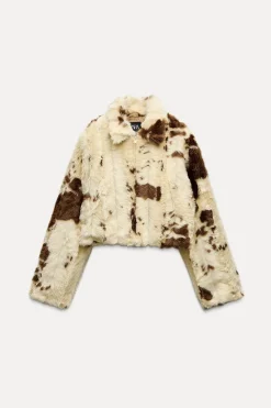 Sale CHAQUETA EFECTO PELO ESTAMPADO ANIMAL Mujer Chaquetas / Cazadoras