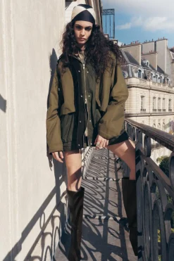 Best CHAQUETA ENCERADA CAPUCHA ZW COLLECTION Mujer Chaquetas / Cazadoras