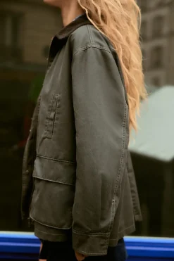 Best CHAQUETA ENCERADA CUELLO PANA Mujer Chaquetas / Cazadoras