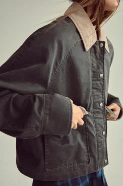 Outlet CHAQUETA ENCERADA CUELLO PANA Mujer Chaquetas / Cazadoras