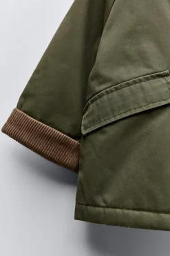 Niños ZARA 1½ - 6 Años·Abrigos|6 - 18 Meses·Abrigos / Buzos<CHAQUETA ENCERADA CUELLO PANA