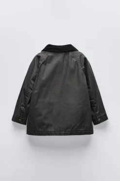 Niños ZARA 1½ - 6 Años·Abrigos|6 - 18 Meses·Abrigos / Buzos<CHAQUETA ENCERADA CUELLO PANA