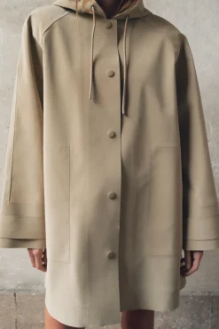 Clearance CHAQUETA ENGOMADA WATER RESISTANT ZW COLLECTION Mujer Abrigos / Anoraks|Chaquetas / Cazadoras