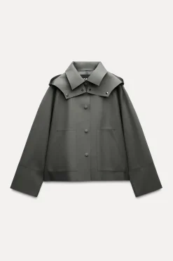 Fashion CHAQUETA ENGOMADA WATER RESISTANT ZW COLLECTION Mujer Chaquetas / Cazadoras