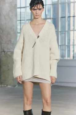 Online CHAQUETA ESCOTE PICO 100% LANA Mujer Cárdigan / Jerséis|Punto