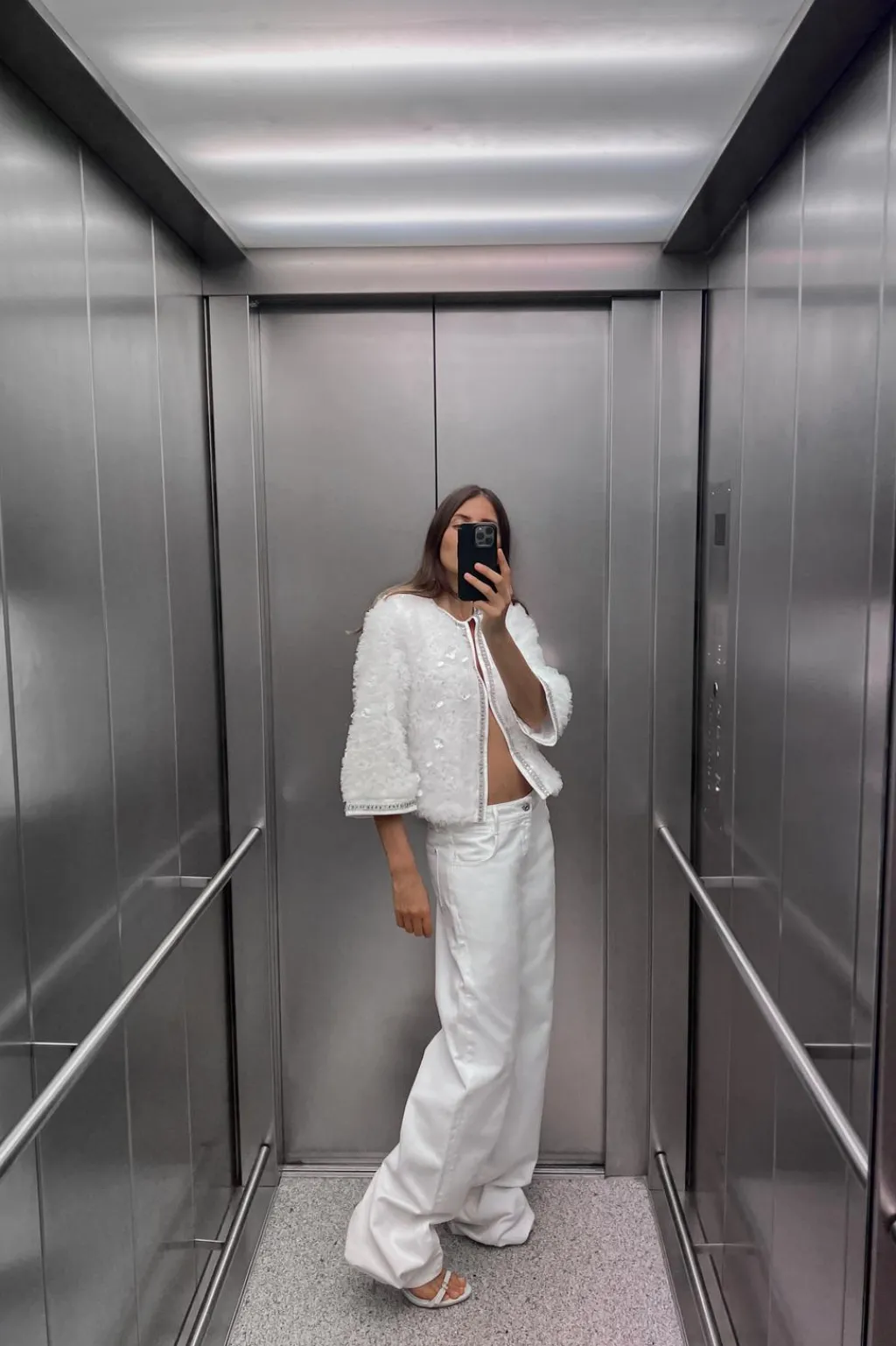 Fashion CHAQUETA ESTRUCTURA ABALORIOS JOYA Mujer Cárdigan / Jerséis|Punto