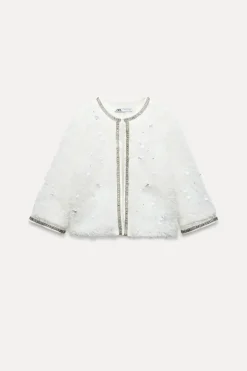 Fashion CHAQUETA ESTRUCTURA ABALORIOS JOYA Mujer Cárdigan / Jerséis|Punto