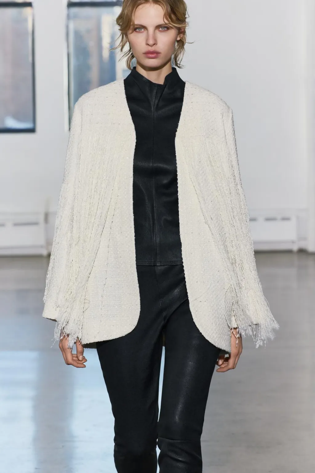 Best CHAQUETA ESTRUCTURA FLECOS ZW COLLECTION Mujer Chaquetas / Cazadoras