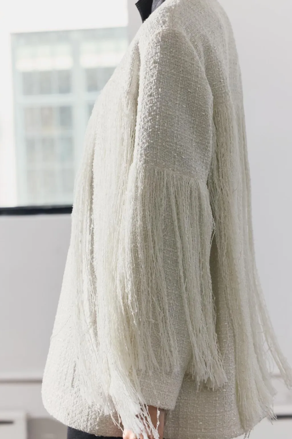 Best CHAQUETA ESTRUCTURA FLECOS ZW COLLECTION Mujer Chaquetas / Cazadoras