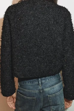 Best CHAQUETA ESTRUCTURA HILO METALIZADO Mujer Cárdigan / Jerséis|Punto