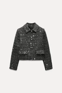 Sale CHAQUETA ESTRUCTURA LENTEJUELAS Mujer Chaquetas / Cazadoras