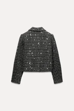 Sale CHAQUETA ESTRUCTURA LENTEJUELAS Mujer Chaquetas / Cazadoras