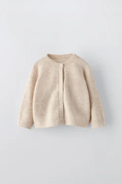 Niños ZARA 0 - 6 Meses·Punto|0 - 6 Meses·Básicos<CHAQUETA JERSEY 2 EN 1 CON LANA Y CASHMERE