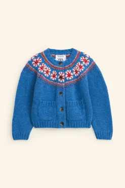 Niños ZARA 6 - 14 Años·Punto<CHAQUETA LANA GRECA LIMITED EDITION