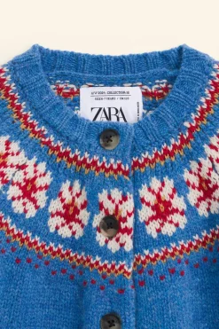 Niños ZARA 6 - 14 Años·Punto<CHAQUETA LANA GRECA LIMITED EDITION